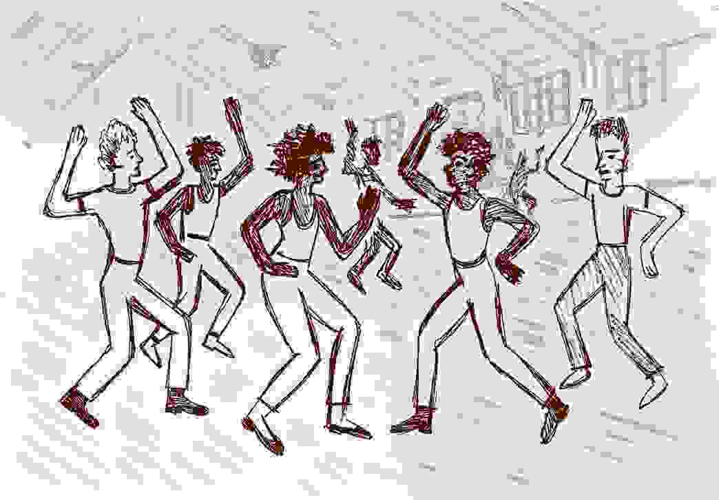 people dancing in a club